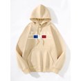 thumbnail image 3 of Whichone Mens Pairs Casual Graphics Design Hoodie Sweatshirt, Apricot, Large, 3 of 9