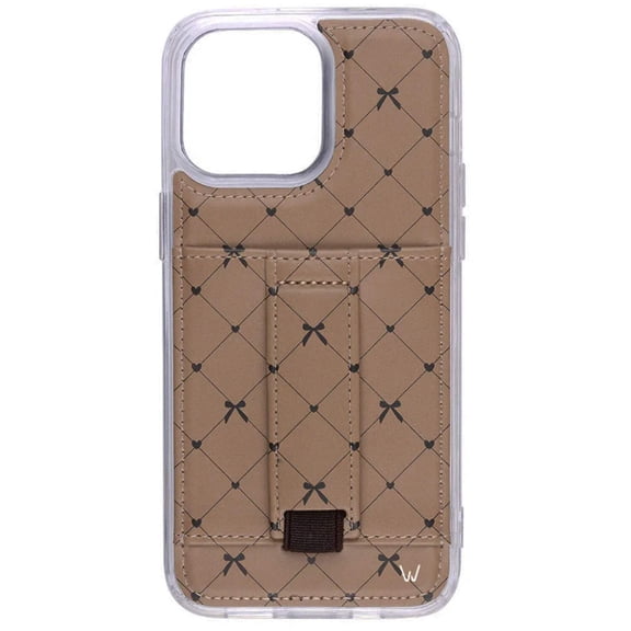 Walli Cases iPhone 17 Phone Case with Wallet and Finger Strap - Criss Cross My Heart