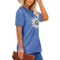 thumbnail image 3 of XCHQRTI Womens Daisy Tshirt Graphic Plus Size Casual Shirt Oversized Short Sleeve Summer Flower Tops, 3 of 8
