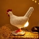 thumbnail image 4 of Lámpara de huevo de gallina, luces nocturnas de resina realistas y divertidas, el pollo pone un huevo brillante, regalo, decoración del hogar, 4 of 5
