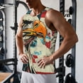 thumbnail image 5 of Balery Retro American Eagle Pattern Men's Workout Tank Top Gym Muscle Tee Fitness Bodybuilding Sleeveless T Shirt Quick Dry Fit Muscle Tank Top Slim-Fit Tank-Large, 5 of 7