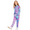 Blue & Purple, variant on Oudiya Girls 2 Piece Tie Dye Sweatsuit Clothing Set Twist Front Hooded Sweatshirt and Sweatpants with Pockets, 13-14Y