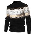 thumbnail image 1 of Styesk Mens Sweater Men's Knitwear Round Neck Elastic Pullover Assorted Colors Texture Trend Sweater Coat, 1 of 6
