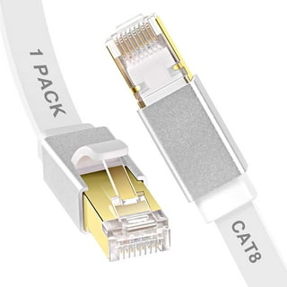 Cat7 Ethernet Cable 75FT Black, Intelart Network cord Cat-7 Flat RJ45 ...