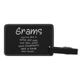 thumbnail image 2 of ThisWear Gifts for Grams Like Wise Old Owl Less Feathers Beak and Stuff 2-pack Laser Engraved Leatherette Luggage Tags Black, 2 of 4