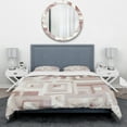 thumbnail image 2 of Designart 'Pink Geometric Form Windows II' Geometric Duvet Cover Set, 2 of 4