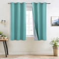 thumbnail image 2 of XWZO Teal 100% Blackout Curtains with Tiebacks for Home, 54 Inches Short Window Curtain Set for Kitchen, Grommet Top Privacy Curtain for Living Room(Turquoise,42"W x 54"L,2 Panels), 2 of 7