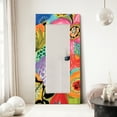 thumbnail image 6 of "Secret Garden Floral II" 72"x36" Rectangular Beveled Leaner Mirror on Free Floating Reverse Printed Tempered Art Glass, 6 of 12