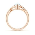 thumbnail image 2 of Angara Natural 0.85 Ct. Aquamarine with Diamond Infinity Ring in 14K Rose Gold for Women (Ring Size: 12), 2 of 9