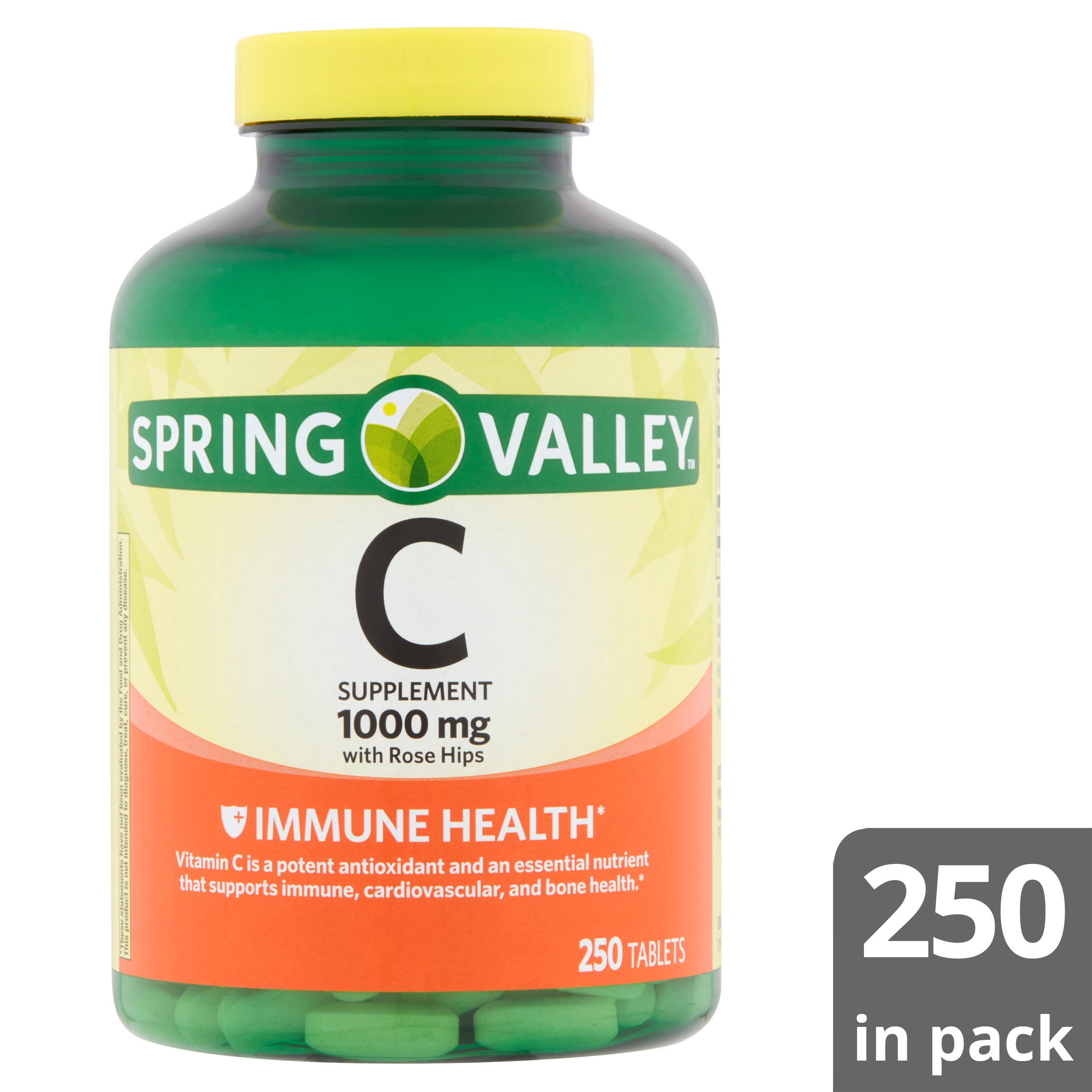 Spring Valley Vitamin C Tablets With Rose Hips 1000mg 250