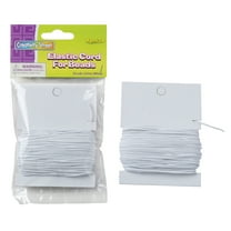 Creativity Street Elastic Cord, 1.2 mm x 25 Yards, White
