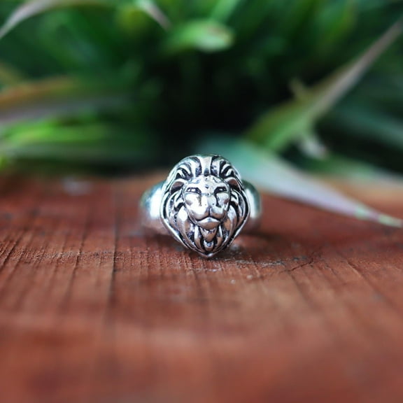 Lion Face Ring, Wild Life Inspired Jewelry, Lion Head Ring, 925 Solid Silver Ring, Bold Designer Ring, Men's Signet Ring, Personalized Gift*