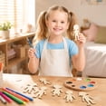thumbnail image 5 of Unfinished Wooden People Cutouts, Natural Blank Paintable Girl Shapes, 50 Pack Assorted Random Styles, for DIY Hand Painting Craft Projects Kid Art Creation Home Decor Party Ornaments, 5 of 5