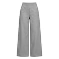thumbnail image 5 of cocolona Womens High Waist Dress Pants Elastic Waist Straight Wide Leg Yoga Pants Casual Commute Work Pants with Pockets, 5 of 5