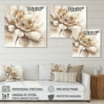 thumbnail image 4 of Designart Single Beige Flower III Canvas Wall Art, 4 of 5