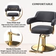 thumbnail image 6 of UBesGoo Barber Chair, 360° Swivel Salon Styling Chair, Heavy Duty Hydraulic Pump, Black Gold Home Beauty Spa Equipment, 6 of 8