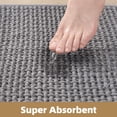 thumbnail image 5 of PABUBE Bathroom Rug,Small Non Slips Bath Mat, Machine Washable Bathroom Mat, Soft Absorbent Bathmat Bath Rug, Bathroom Rug and Mat for Bathroom Floor (16"x24",Dark Gray), 5 of 10
