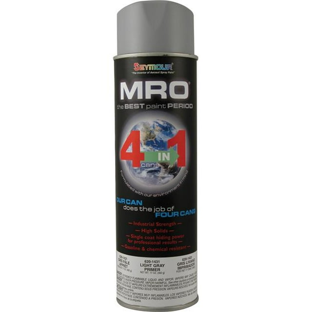 Seymour SM620-1431 20 oz MRO High Solids Spray Paint, Gray Primer