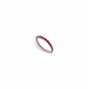 UBUAGR100R2263-116RS9 Created Ruby Eternity Band 925 Sterling Silver, 1.00 CT - Size 9