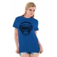 thumbnail image 4 of Smile Monkey Headphones Hipster Funny Men's Graphic T Shirt Tees Brisco Brands X, 4 of 6