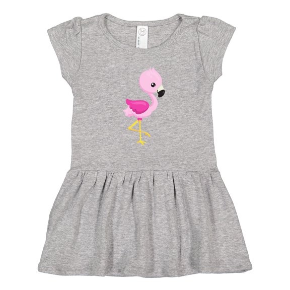Inktastic Cute Flamingo, Baby Flamingo, Pink Flamingo, Bird Girls Toddler Dress