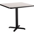 thumbnail image 1 of NPS CT Series 36" Square Wood Cafe Table with X-Base in Gray Nebula, 1 of 2