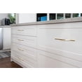 thumbnail image 7 of Goo-Ki 6 Pack Modern Handle Minimalist Cabinet Pull Light Brushed Brass Drawer Handle Wardrobe Cabinet Zinc Alloy Handle, 6.3''/7.6'' Double Hole Centers, 7 of 7