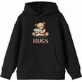 thumbnail image 4 of Teddy Hugs Youth Black Long Sleeve Hoodie-Small, 4 of 6
