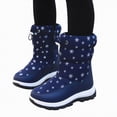 thumbnail image 3 of TAmten Boys Snow Boots Size 6 Toddler Shoes Fashion Winter Children Snow Boots for Boys and Girls Thick Soles Non Slip and Upper Mid Calf Lace up Boots for Girls|Blue 1.5, 3 of 9