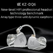 KZ DQ6 3.5mm Wired In-ear Headphones 3DD Dynamic HiFi Music Earphone Sports Headset 2pin Detachable Cable