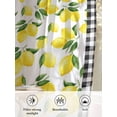 thumbnail image 6 of Sheer Curtains 108 Inches Long, Yellow Lemon Semi Sheer Curtains Light Filtering Window Treatment, Summer Botanical Black Plaid Farmhouse Privacy Voile Drapes for Living Room Bedroom 52x108 Inch, 6 of 7