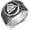 Silver, variant on Norse Viking Valknut Ring for Men Stainless Steel Vintage Odin Symbol Warrior Amulet Ring