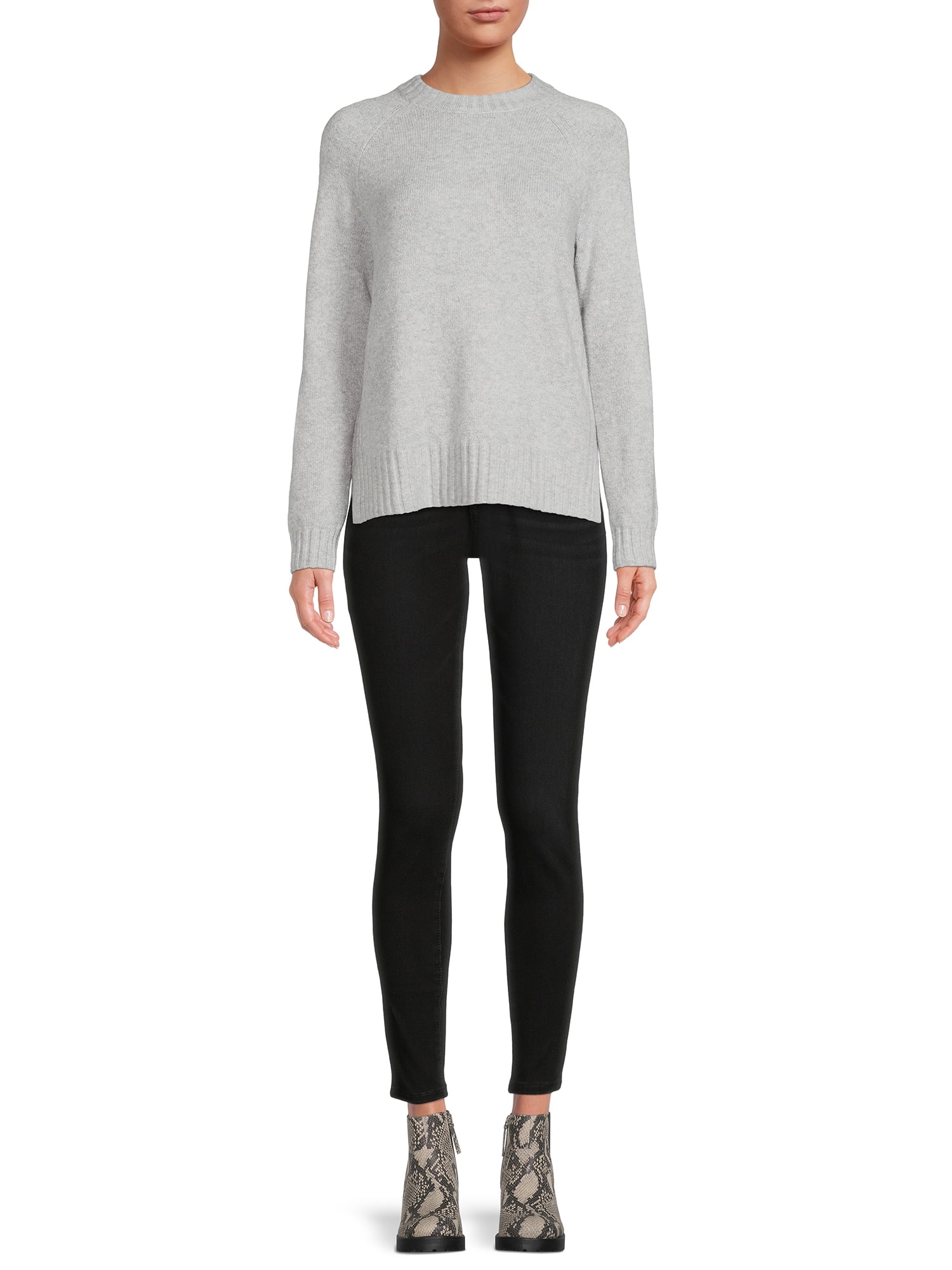 Time and Tru Women's High Rise Curvy Skinny Jeans, Available in Regular and Short Inseams, Sizes 0-22