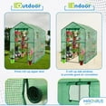 thumbnail image 4 of Machrus Ogrow Deluxe Walk-In Greenhouse with 2 Tiers and 12 Shelves - Greenhouse Plastic Cover for Indoor and Outdoor Use, 4 of 8