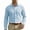 Blue, variant on Zylarhe Mens Summer Shirts, Long Sleeve Business Shirt Lightweight Breathable Formal Wear Comfortable Dress Grey L