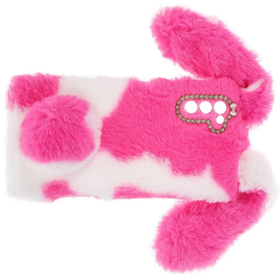 LOLIPPYY Pink TPU and Plush A03s Phone Case 1Piece for and Daily Use with Rabbit Shaped Design