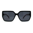 thumbnail image 2 of Womens Square Butterfly Designer Chic Sunglasses Black Red Black, 2 of 4