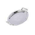thumbnail image 1 of pitrice Plateau de Service Rond avec Poignées pour Salle de Bain Restaurant Salon Argent S, 1 of 9