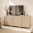 thumbnail image 4 of ARKANTOS Sideboard Buffet Cabinet with Rattan Door, Set of 3, Light Natural Oak, 4 of 10