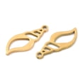 thumbnail image 3 of Ion Plating(IP) 316L Surgical Stainless Steel Pendants Nickel Free Laser Cut Conch Charm Real 18K golden Plated 18x7.5x1mm Hole: 1mm, 3 of 3