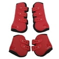 thumbnail image 3 of Garde-jambes de Cheval, Bottes de Tendon de Cheval Réglables pour Équipement Équestre, Ensemble de devant et derrière Rouge, 3 of 7