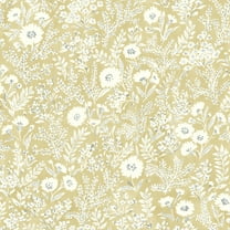 Chesapeake Agathon Wheat Floral Wallpaper