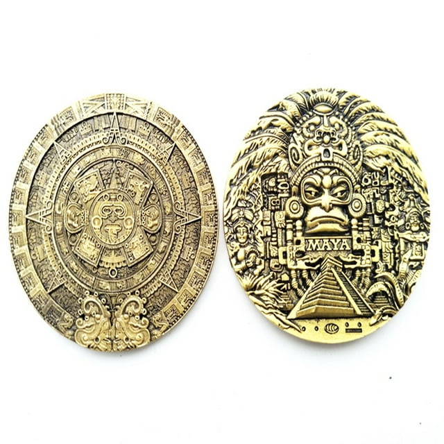 Imán para nevera Maya Civilization 3D de resina, 8 x 8 cm, 2 unidades