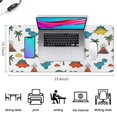 thumbnail image 5 of Long Mouse Pads for Desk,Dinosaurs Volcano Palm White Pattern Desk Mats on Top Of Desks, Desk Mouse Pad Extra Large with 3mm Non-Slip Base and Stitched Edge for Gaming,Office,Work,Home 35.4"x15.7", 5 of 6