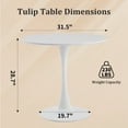 thumbnail image 6 of Rongbuk 31.5 in Round MDF Dining Table, White, 6 of 7