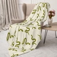 thumbnail image 3 of Sigee Green Snake for Flannel Blanket - Ultra-Soft, Warm and Cozy, Perfect for Couch, Bed, or Travel-40"x30", 3 of 6