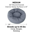 thumbnail image 3 of FurHaven Pet Dog Bed | Plush Donut Pet Bed for Dogs & Cats, Silver Frosting, Medium, 3 of 11