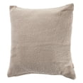 thumbnail image 4 of Laddha Home Designs Hand-Stitched Solid Cotton Throw Pillow Cover - 18" - Cream and Beige, 4 of 7