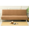 thumbnail image 2 of US Stretch Solid Color Futon Slipcover Full Or Queen Size Armless Sofa Bed Cover, 2 of 5