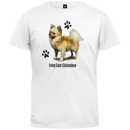 Smooth Coat Chihuahuas - Long Coat Chihuahua Profile White T-Shirt